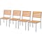 Global Industrial Stackable Outdoor Dining Armless Chair, Tan, 4PK 436986TN - alternate 3